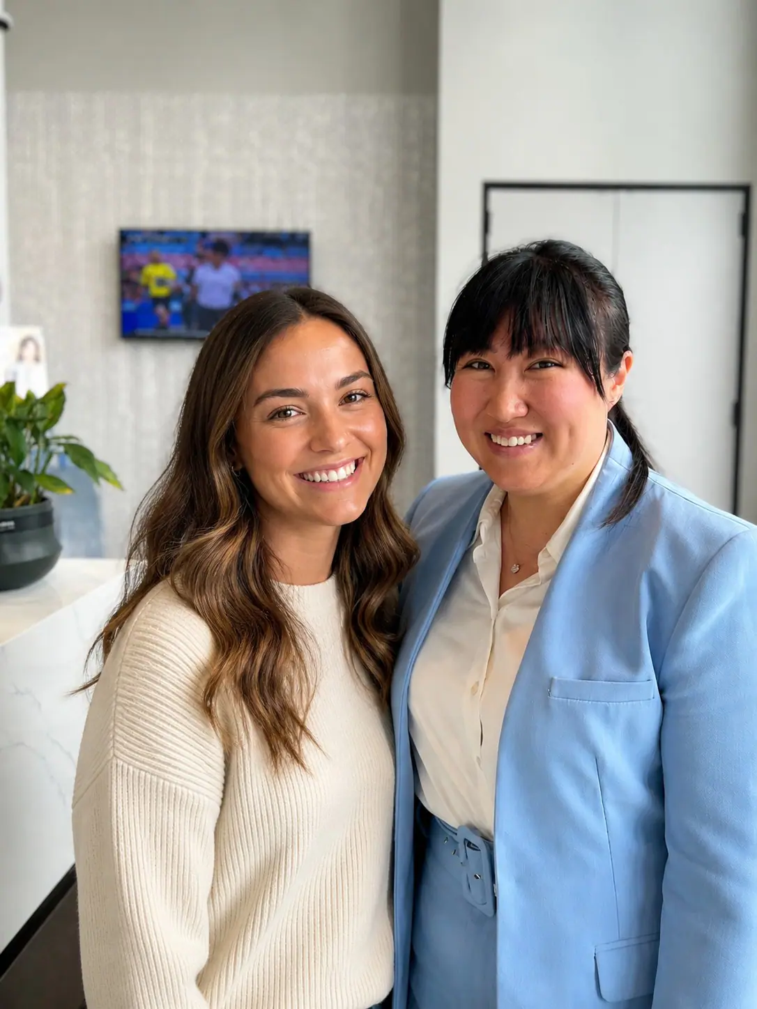 Dr Katrina Zhao with a patient at Midas Dental, her dental clinic in Erskineville