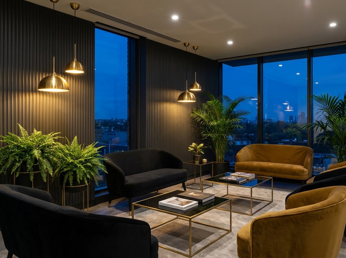 The calm waiting lounge at Midas Dental