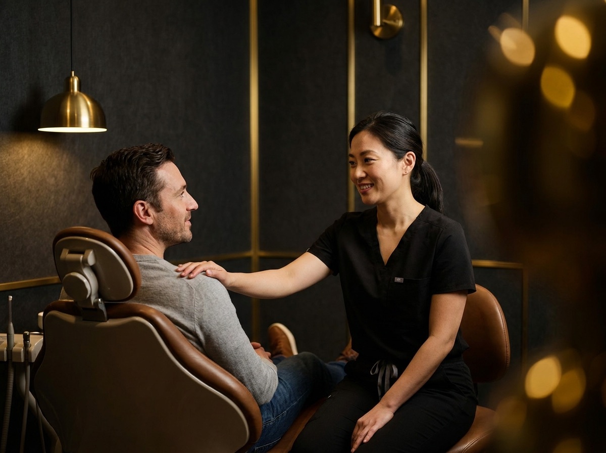 Gentle reassurance in the chair at Midas Dental Erskineville